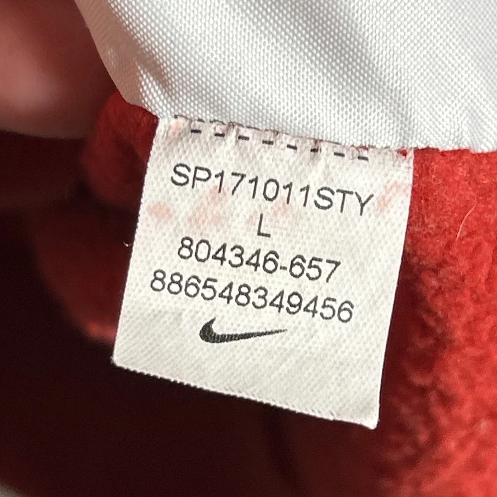 Vintage Nike Hoodie Men's Size L Red Blue Tag Embroidered Logo
